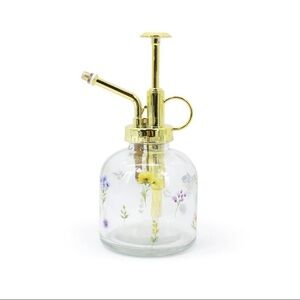 New Target Bullseye Playground Glass Floral Plant Mister with Gold Pump, Spring